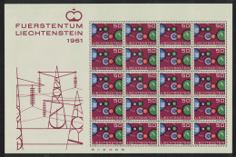 Liechtenstein Europa Full Sheet 1961 MNH SG#412 Sc#368 - Unused Stamps