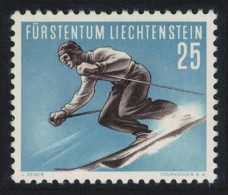 Liechtenstein Skier Mountain Sports 1955 MNH SG#334 MI#336 Sc#291 - Unused Stamps