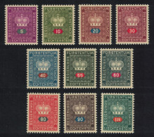 Liechtenstein Official Stamps 10v 1950 MNH SG#O287-O296 MI#Dienst 35-44 Sc#O37-O46 - Neufs