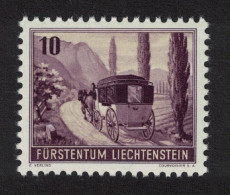 Liechtenstein Old Postal Coach 4th Philatelic Exhibition 1946 MNH SG#251a MI#248 Sc#B18a - Neufs