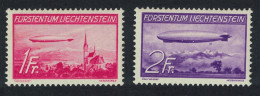 Liechtenstein LZ-127 Graf Zeppelin LZ-129 Hindenburg 1936 MNH SG#151-152 - Unused Stamps