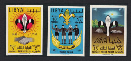 Libya 3rd Boy Scouts' Meeting Tripoli 3v Imperf 1962 MNH SG#278-280 MI#122B-124B - Libya