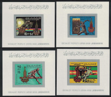 Libya Football Horse-jumping Summer Olympic Games Moscow 4 De-Luxes 1979 MNH SG#939-942 - Libia