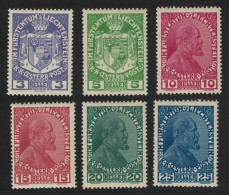 Liechtenstein Prince John II Coat Of Arms 6v SUPERB! 1917 MNH SG#7-12 MI#4-9 Sc#4-9 - Unused Stamps