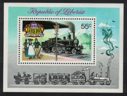 Liberia Historical Railways Steam Locomotives MS 1973 MNH SG#MS1155 MI#Block 66 Sc#C197 - Liberia
