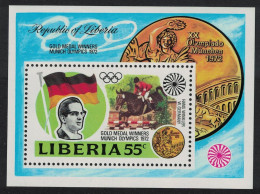 Liberia Munich Olympic Games Gold Winner H Winkler 1973 MNH MI#Block 64 Sc#622 - Liberia