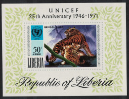 Liberia Bengal Tiger With Young MS 1971 MNH SG#MS1089 Sc#C189 - Liberia