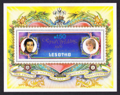 Lesotho Charles And Diana Royal Wedding MS 1981 MNH SG#MS454 - Lesotho (1966-...)