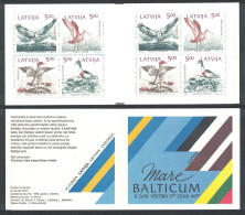 Latvia Osprey Godwit Shelducks Birds Of The Baltic Booklet 1992 MNH SG#359-362 - Lettonie
