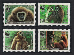 Laos WWF White-handed Gibbon 4v 2008 MNH SG#2021-2024 MI#2062-2065 Sc#1738a-d - Laos