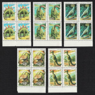 Laos Dinosaurs Prehistoric Animals 5v Blocks Of 4 1995 MNH SG#1429-1433 Sc#1208-1212 - Laos