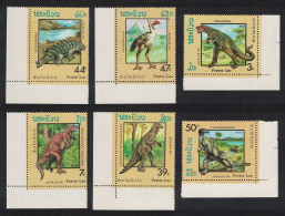 Laos Dinosaurs Prehistoric Animals 6v Corners 1988 MNH SG#1061-1066 MI#1075-1080 Sc#860-865 - Laos