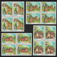 Laos WWF Tiger 4v Blocks Of 4 1984 MNH SG#704-707 MI#706-709 Sc#517-520 - Laos
