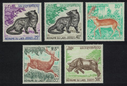 Laos Rhinoceros Civet Chevrotain Wild Animals 5v 1971 MNH SG#331-335 Sc#219-223 - Laos
