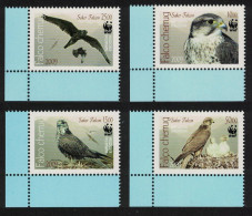 Kyrgyzstan WWF Saker Falcon Birds Endangered Species 4v Corners 2009 MNH SG#430-433 - Kirghizistan
