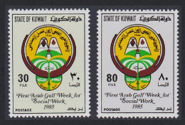 Kuwait 1st Arab Gulf Social Week 2v 1985 MNH SG#1072-1073 Sc#985-986 - Kuwait