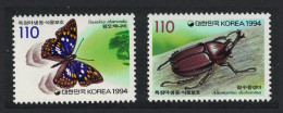 Korea Rep. Butterfly Beetle 2v 1994 MNH SG#2091-2092 - Korea, South