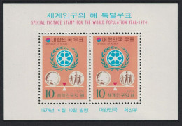 Korea Rep. World Population Year MS 1974 MNH SG#MS1097 - Corea Del Sud