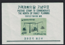 Korea Rep. Family Planning Month MS 1965 MNH SG#MS590 Sc#471a - Korea, South