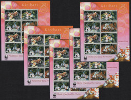 Kiribati WWF Harlequin Shrimp 5 Sheetlets [A] 2005 MNH SG#746-749 MI#983-986 Sc#875-878 - Kiribati (1979-...)
