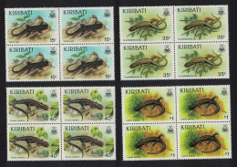 Kiribati Skinks Lizards Fauna 4v Blocks Of 4 1987 MNH SG#274-277 Sc#491-494 - Kiribati (1979-...)