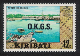 Kiribati Betio Harbour 12c Overprint 'O.K.G.S.' 1980 MNH SG#O16 - Kiribati (1979-...)