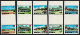 Kiribati Captain Cook Hotel Aircraft Archives Development 5v Gutter Pairs 1980 MNH SG#136-140 Sc#360-364 - Kiribati (1979-...)