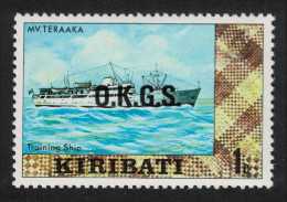 Kiribati Training Ship 'Teraaka' 1c Overprint 'O.K.G.S.' 1980 MNH SG#O11 - Kiribati (1979-...)