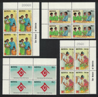 Kenya International Year Of The Family 4v Corner Blocks Of 4 1994 MNH SG#628-631 - Kenia (1963-...)