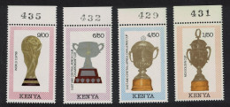 Kenya World Cup Football Trophies 4v Margins Numbers 1990 MNH SG#530-533 - Kenia (1963-...)