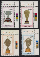 Kenya World Cup Football Trophies 4v Corners 1990 MNH SG#530-533 - Kenia (1963-...)