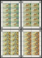 Kazakhstan WWF Kulan Horses Animals Fauna 4 Sheetlets [A] 2001 MNH SG#332-335 MI#345-348 Sc#344-347 - Kasachstan