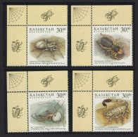 Kazakhstan Arachnidae Spiders 4v Corners 1997 MNH SG#188-191 - Kasachstan