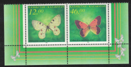 Kazakhstan Butterflies 2v Pair High Values 1996 MNH SG#138-139 - Kazakistan