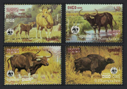 Kampuchea WWF Cambodian Cattle 4v 1986 MNH SG#781-784 MI#823-826 Sc#745-748 - Kampuchea