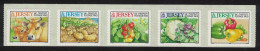 Jersey Cows And Farm Products Strip Of 5v Self-adhesive Imprint '2005' MNH SG#985d-998d - Jersey