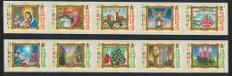 Jersey Christmas Illuminations Self-adhesive 2 Strips 10v Imprint '2005' MNH SG#1170-1179 - Jersey