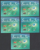 Joint Issue Animals Fish - Save The Aral Sea 5 MSs 1996 MNH - Emissions Communes