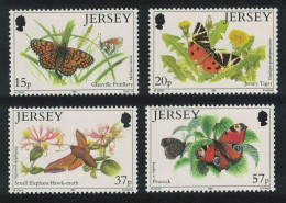 Jersey Butterflies And Moths 4v 1991 MNH SG#554-557 MI#459-462 - Jersey