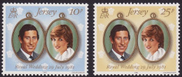 Jersey Charles And Diana Royal Wedding 2v 1981 MNH SG#284-285 - Jersey