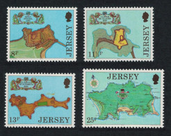 Jersey Fortresses Drawings By Thomas Phillips 4v 1980 MNH SG#222-225 - Jersey