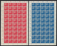 Luxembourg Birds Europa CEPT 2v Full Sheets 50 Sets 1961 MNH SG#697-698 Sc#382-383 - Ongebruikt