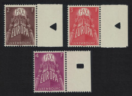 Luxembourg Europa 3v Margins 1957 MNH SG#626-628 MI#572-574 - Unused Stamps