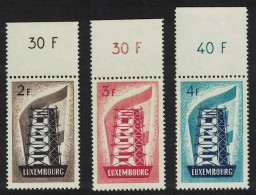 Luxembourg Europa 3v Margins 1956 MNH SG#609-611 MI#555-557 - Ungebraucht