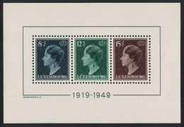 Luxembourg Reign Of Grand Duchess Charlotte MS 1949 MNH SG#MS524a MI#Block 7 - Ongebruikt