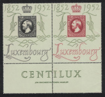 Luxembourg Stamp Centenary 2v Pair 1952 MNH SG#552f-552g MI#488-489 - Unused Stamps