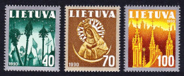 Lithuania Christianity 3v 1991 MNH SG#483-485 Sc#390-392 - Lithuania