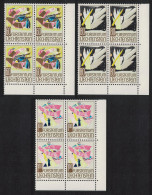 Liechtenstein Christmas 3v Corner Blocks Of 4 1994 MNH SG#1087-1089 - Ongebruikt