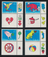 Liechtenstein Greetings Stamps 4v Corners 1994 MNH SG#1075-1078 - Ungebraucht