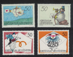 Liechtenstein Greetings Stamps 4v 1992 MNH SG#1032-1035 - Unused Stamps